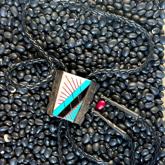 native American Indian Zuni Bolo tie - Picture 4 of 12